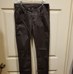 Rock & Republic, brown, faux leather jeans